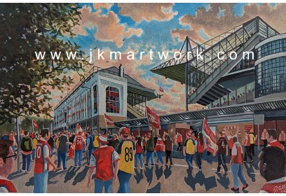 Highbury Stadium 'Going to the Match' Fine Art Print - Arsenal FC Highbury Stadium 'Going to the Match' Fine Art Print - Arsenal FC